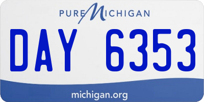MI license plate DAY6353