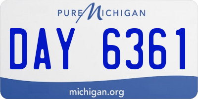 MI license plate DAY6361