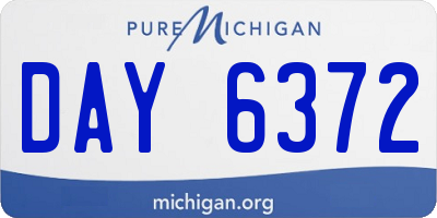 MI license plate DAY6372
