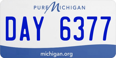 MI license plate DAY6377