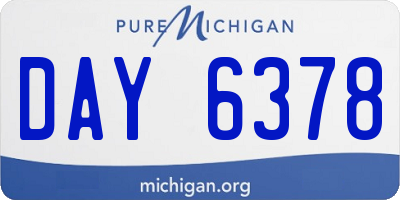 MI license plate DAY6378
