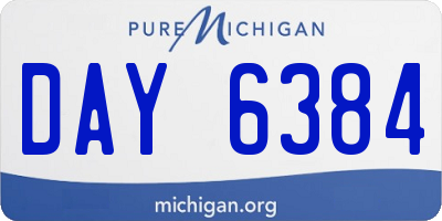 MI license plate DAY6384