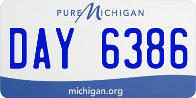 MI license plate DAY6386