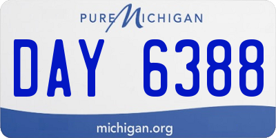 MI license plate DAY6388