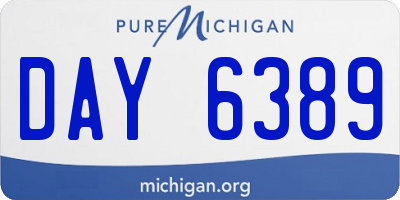 MI license plate DAY6389