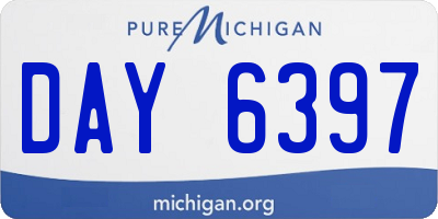 MI license plate DAY6397