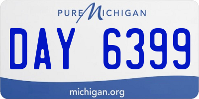 MI license plate DAY6399
