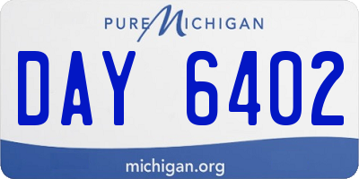 MI license plate DAY6402