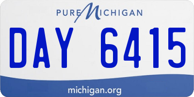 MI license plate DAY6415