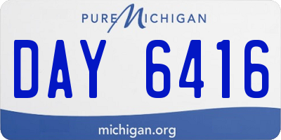 MI license plate DAY6416