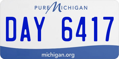 MI license plate DAY6417
