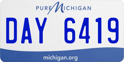 MI license plate DAY6419