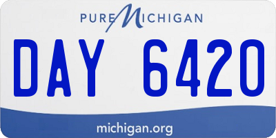 MI license plate DAY6420