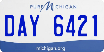 MI license plate DAY6421