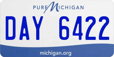 MI license plate DAY6422