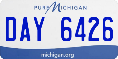 MI license plate DAY6426