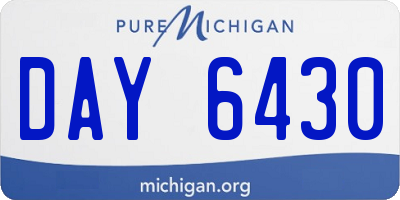 MI license plate DAY6430