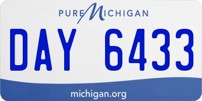 MI license plate DAY6433