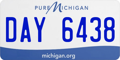 MI license plate DAY6438