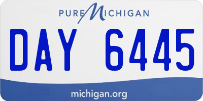 MI license plate DAY6445