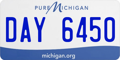 MI license plate DAY6450