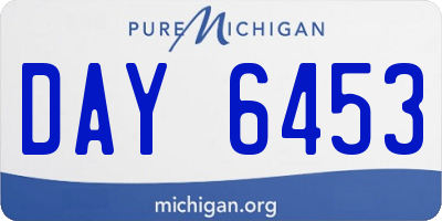 MI license plate DAY6453