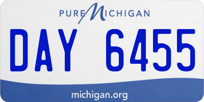 MI license plate DAY6455