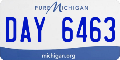 MI license plate DAY6463