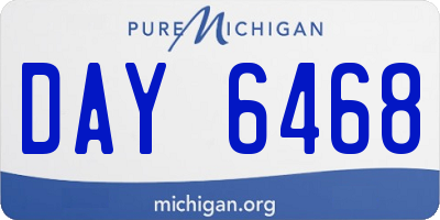 MI license plate DAY6468