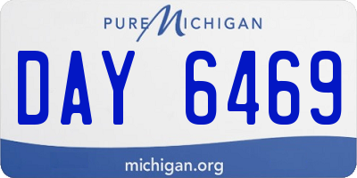 MI license plate DAY6469