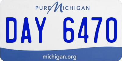 MI license plate DAY6470