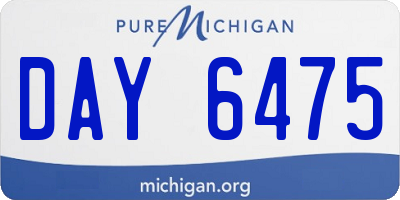 MI license plate DAY6475