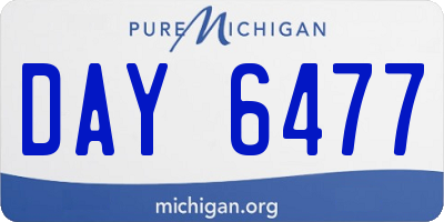 MI license plate DAY6477