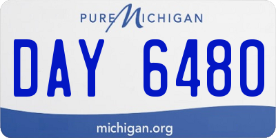 MI license plate DAY6480