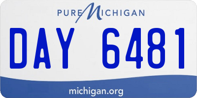 MI license plate DAY6481