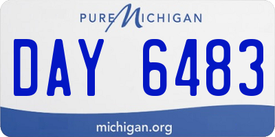 MI license plate DAY6483