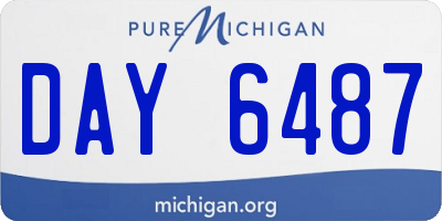 MI license plate DAY6487