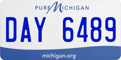 MI license plate DAY6489