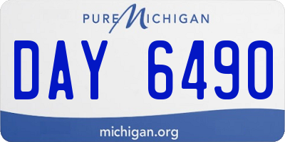 MI license plate DAY6490