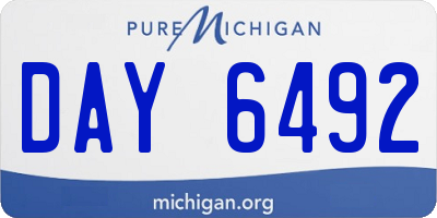 MI license plate DAY6492