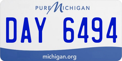MI license plate DAY6494