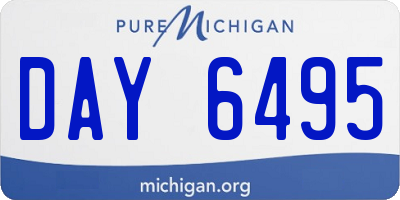 MI license plate DAY6495