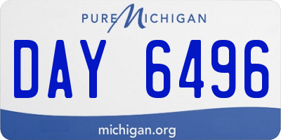 MI license plate DAY6496