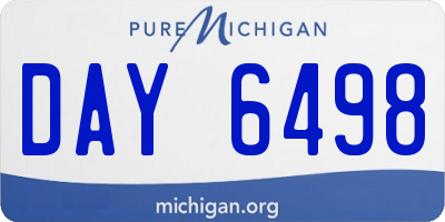 MI license plate DAY6498