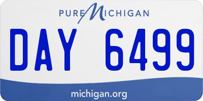 MI license plate DAY6499