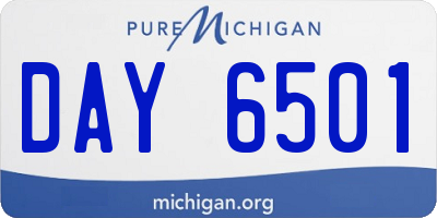 MI license plate DAY6501