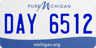 MI license plate DAY6512