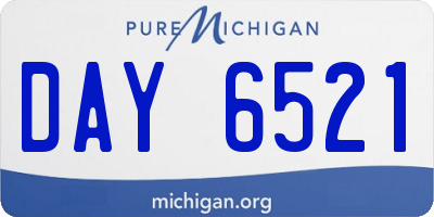 MI license plate DAY6521