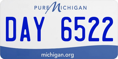 MI license plate DAY6522
