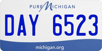 MI license plate DAY6523